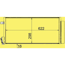 KLİMA RADYATÖRÜ FIAT DOBLO 10 > COMBO 12 > 1.3 DMTJ-1.6 DMTJ-2.0 DMTJ 669x293x16