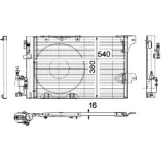 KLİMA KONDENSERİ ASTRA G-ZAFIRA 1.2 16V-1.4 16V-1.6 16V-1.8 16V-2.0 16V 554x380x