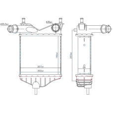INTERCOOLER BRAZİNG INTERCOOLER A/M 192X202X64 IDEA 1.3 MJTD 2004 /PUNTO 1.3 MJT