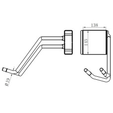 KALORİFER RADYATORU BRAZING FORD TOURNEO CUSTOM V362 12 TRANSIT V362 14