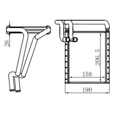 KALORİFER BRAZİNG HEATER 158X216.5X26 ELANTRA 1.6CRDİ/1.6İ - İ30 / CEED 2010 776