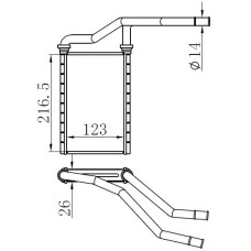 KALORİFER BRAZİNG HEATER A/M 123X216X26 SWİFT III 05 /SX4 06 /FİAT SEDİCİ 73991-