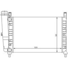 RADYATÖR UNO 70 1.4 ie-1.5 ie MEK 520x322x23