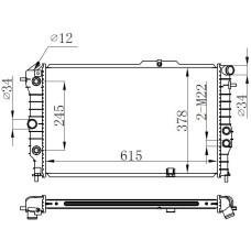 RADYATOR MECHANİCAL 617X377X34 VECTRA A - 1.4/1.6İ/1.8İ/2.0İ/1.7D 88- 630641