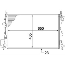 RADYATÖR VECTRA C-SIGNUM 1.6-1.8 16V 02 AC KLİMASIZ MEK 650x415x23