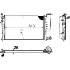 RADYATÖR SEGMANLI AL/MKNK XSARA 1.4-1.6-1.8-2.0 98 00-ZX92 -PEUGEOT 306 1.4-1.6-