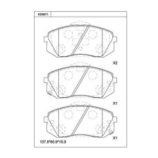 ÖN BALATA HYUNDAI İX35 2.0-2.0 CRDİ 10 CARENS III 06 SPORTAGE 06 D4EAD1B MOTOR İ