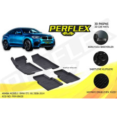 PERFLEX 3D X-MAT HAVUZLU PASPAS ÇEŞİTLERİ SİYAH BMW E71 X6 2008-2014 3D X-MAT 5