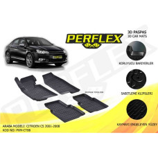 PERFLEX 3D X-MAT HAVUZLU PASPAS ÇEŞİTLERİ SİYAH CITROEN C5 2001-2008 3D X-MAT 5