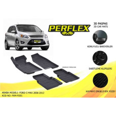 PASPAS 3D X-MAT HAVUZLU FORD C-MAX 06-12 SİYAH