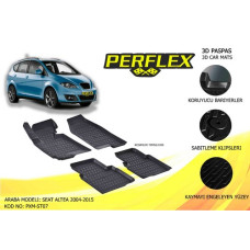 PERFLEX 3D X-MAT HAVUZLU PASPAS ÇEŞİTLERİ SİYAH SEAT CORDOBA 2009 3D X-MAT 5 PCS