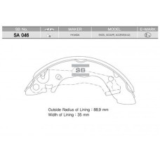 ARKA KAMPANA PABUÇ BALATA HYUNDAI EXCEL 90-95 / S COUPE 92-96