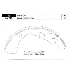 ARKA KAMPANA PABUÇ BALATA KIA PRIDE 1.3L B3 94-98