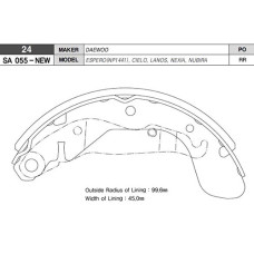 ARKA KAMPANA PABUÇ BALATA OPEL CORSA C / VECTRA A / ASTRA F / DAEWOO NUBIRA 1.6L