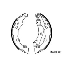 ARKA KAMPANA PABUÇ BALATA DACIA LOGAN 1.5L DCI 04-12 / RENAULT CLIO III 1.5L DCI