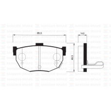 ARKA FREN BALATA HYUNDAI ELANTRA 1.6L G4ED benzinli 16v 01-06 / COUPE 1.6L 96-02