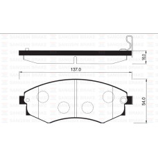 ÖN FREN BALATA HYUNDAI SONATA 1.8L 2.0L 88-96 / ELANTRA 1.6L 1.8L 2.0L 90-00 /NI