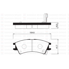 ÖN BALATA ATOS 1.0I 98-01 ATOS PRIME 1.0I 99-01 ATOS SPRIRIT 99 GDB3165