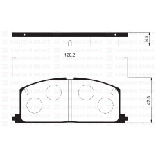 ÖN FREN BALATA TOYOTA COROLLA 1.6L 4A-F AE92 88-91 / COROLLA 1.3L 2E EE90. EE100