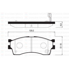 ÖN FREN BALATA KIA RIO 1.3L 1.5L 02-04 / CARENS 1.5L 1.6L 00-02 / SHUMA 1.5L 1.6