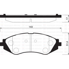 ÖN FREN BALATASI LACETTI 1.4-1.6-1.8 2.0D 04> NUBIRA 1.4-1.6-1.8 2.0D 04>