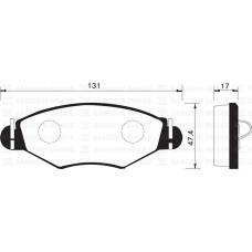 ÖN FREN BALATASI PEUGEOT P206 1.4 1.6 09/98 P306 1.4 1.6 5/93