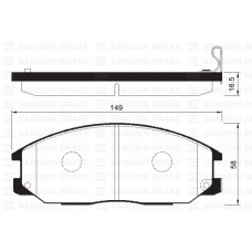 ÖN FREN BALATA SSANGYONG ACTYON. KYRON 2.0L Xdi 4x4 06- / REXTON 2.7L Xdi 4x4 04