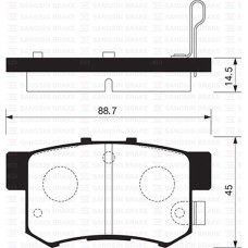 ARKA FREN BALATA HONDA CIVIC 1.6L D16 VTEC VTI 01-05 / 1.4L 1.6L 96-01 / 1.6L R1