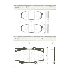 ÖN FREN BALATA HYUNDAI SONATA 09-14 / iX20 1.4L 1.6L D4FC G4FC 10-> / KIA SOUL 1