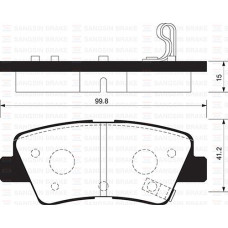 ARKA FREN BALATA HYUNDAI ACCENT BLUE 1.4L 1.6L benzinli 10-> 1.6L CRDi dizel 10-