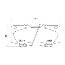 ÖN FREN BALATA TOYOTA HILUX 2.5L 2KDFTV KUN35 VIGO 4x4 10->