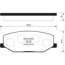 ÖN FREN BALATA SUZUKI JIMNY 1.3L M13A SN413 04-19 / SAMURAI 1.3L G13A G13B SJ413