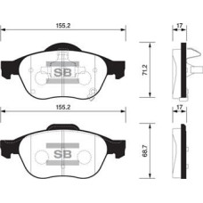 x ÖN BALATA AVENSIS 1.8 VVTI- 2.0 VVTI 01-03 15 lik
