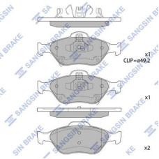 ÖN FREN BALATA TOYOTA YARIS 1.3L 2SZ-FE SCP90 06-09 / 1.4L 1NDTV NLP90 06-09 / 1