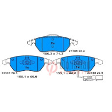 ÖN FREN BALATA FİŞLİ AUDI A1 11- / A3 03- / TT 06-10 / SEAT ALTEA 04- / IBIZA 08