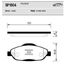 ÖN BALATA P308 1.4 1.6 HDİ 2.0 HDİ 07> P308 SW 07> P308 CC 1.6 HDİ 09> P3008 13>