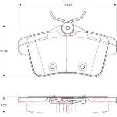 ARKA FREN BALATASI PEUGEOT P3008 09>16 P5008 09>17 P508 10>18 P308 GTI-RZC 10>14