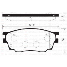 x ÖN BALATA MAZDA 6 1.8 02 1.8MZR 2.0MZR 2.2 MZR 2.5MZR 07 09 GDB3309