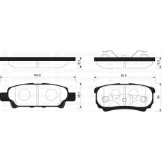 ARKA BALATA OUTLANDER 2.0 4WD-2.4 4WD 03 LANCER ESTATE-WAGON 03 GDB3341-GDB4143