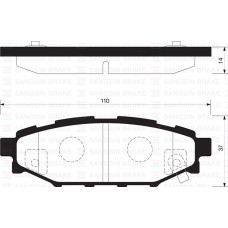 ARKA FREN BALATA SUBARU FORESTER 2.0L EJ20 SH benzinli 08-13 / IMPREZA 1.5L EJ15