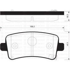 ARKA FREN BALATA OPEL INSIGNIA 1.6L 1.6L T 1.8L 2.0L CDTI 08- / SAAB 9.5 10- / M