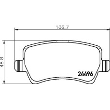 ARKA FREN BALATASI S-MAX 09 06 GALAXY III 06 VOLVO S60 10 S80 06 V60 -V70 06 XC6