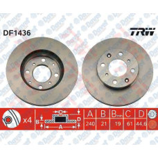 fren diski on havali 240mm civic iv-v 95-01