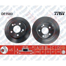 fren diski arka duz 258 mm mercedes w202 c180-c200