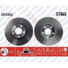 fren diski on havali 288mm volkswagen passat variant96- audi a4 1-6 1-8t a6 94-