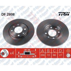 fren diski on duz 266mm  peugeot  partner  citroen  berlingo 96- c2 c3 1-4 02-