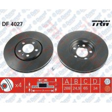 fren diski on havali 288mm bora 98-05 golf iv-v 97-08 new beetle 99-10 polo 01-