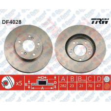 fren diski on havali 282 mm  honda  crv 2-0-hrv 1-6 99-