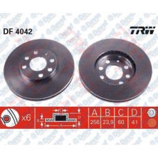 fren diski on havali 256mm opel  astra g 1-4i 1-6i 0997-0800