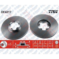 fren diski on havali 294mm ford transit v184 2-2 2-4tdci 2000-